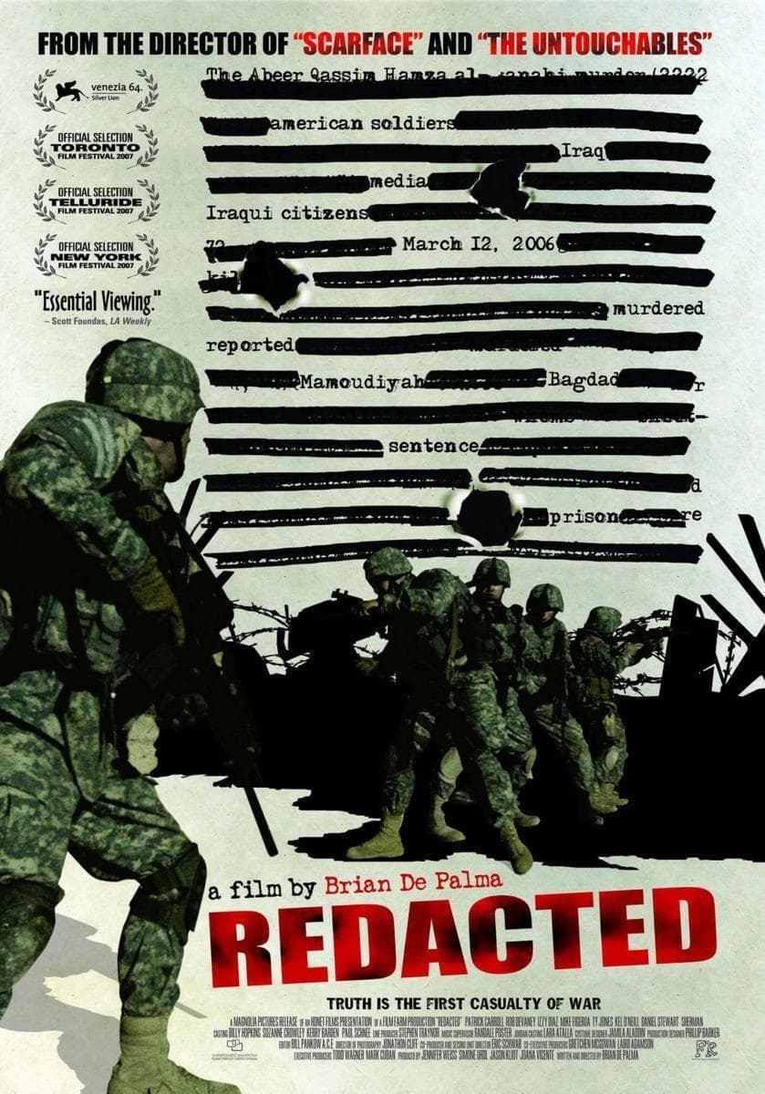 Redacted est-il disponible sur Netflix ou autre ?