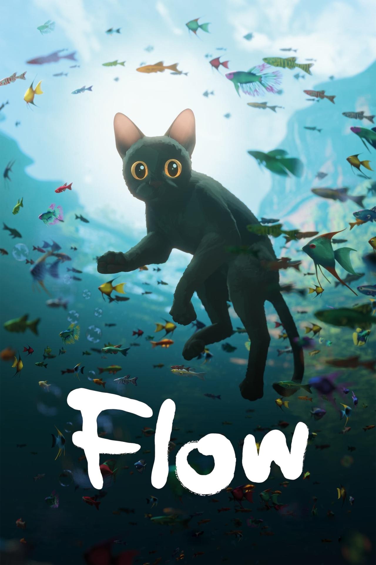 Affiche du film Flow, le chat qui n'avait plus peur de l'eau poster